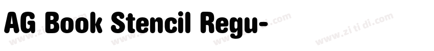 AG Book Stencil Regu字体转换